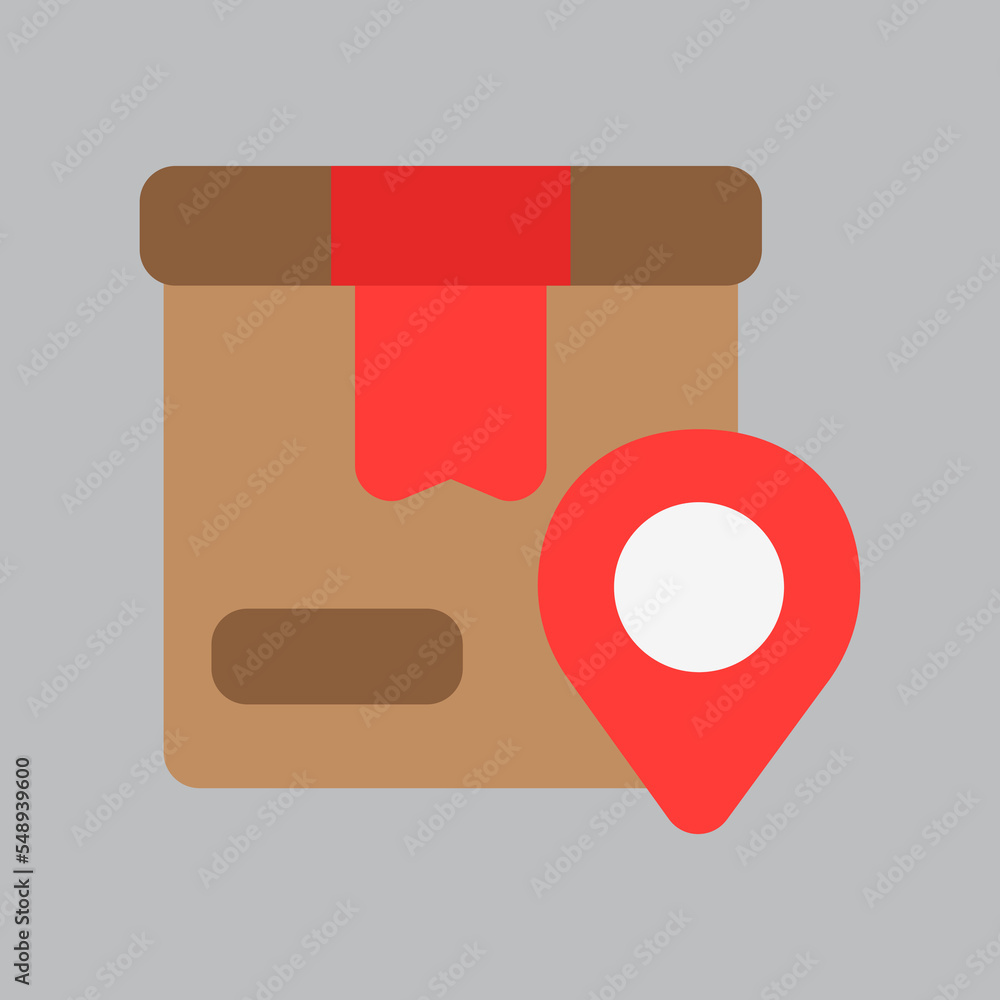 Location delivery icon in flat style about logistics, use for website mobile app presentation