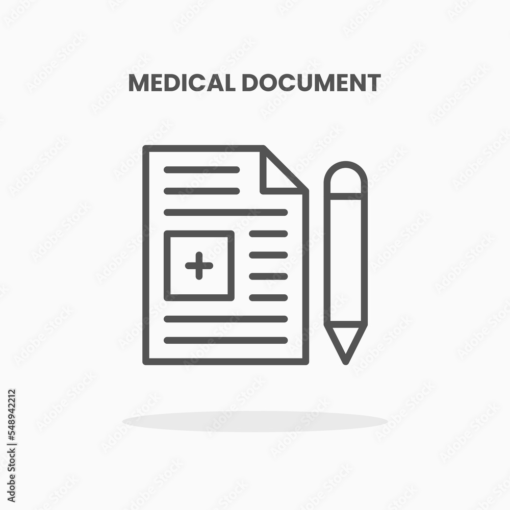 Medical Document icon vector illustration line style. Great design for web, app and more. Editable Stroke and pixel perfect. Medical Document icon vector illustration line style. Great design for web, app and more. Editable Stroke and pixel perfect.