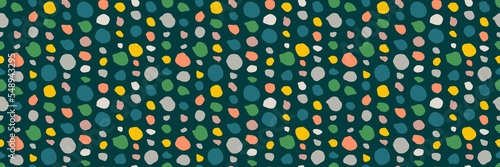 Grunge doodles pattern. Tribal simple ornament seamless pattern. Grunge ethnic background. Simple doodle pattern. Retro fabric design. 80s or 90s clothes fabric. Contemporary ornaments.