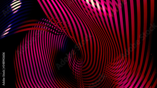 3d abstract futuristic background with glowing lines creating transforming shape. Stock clip. Unknown waving material.