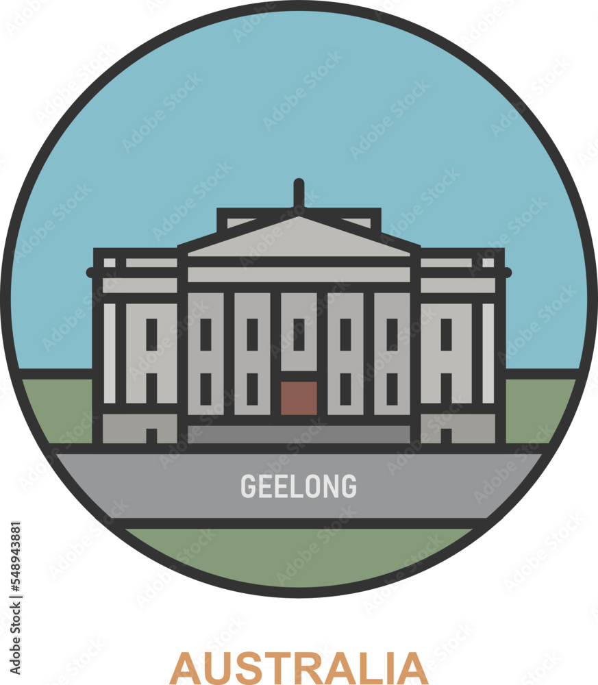 Geelong. Sities and towns in Australia