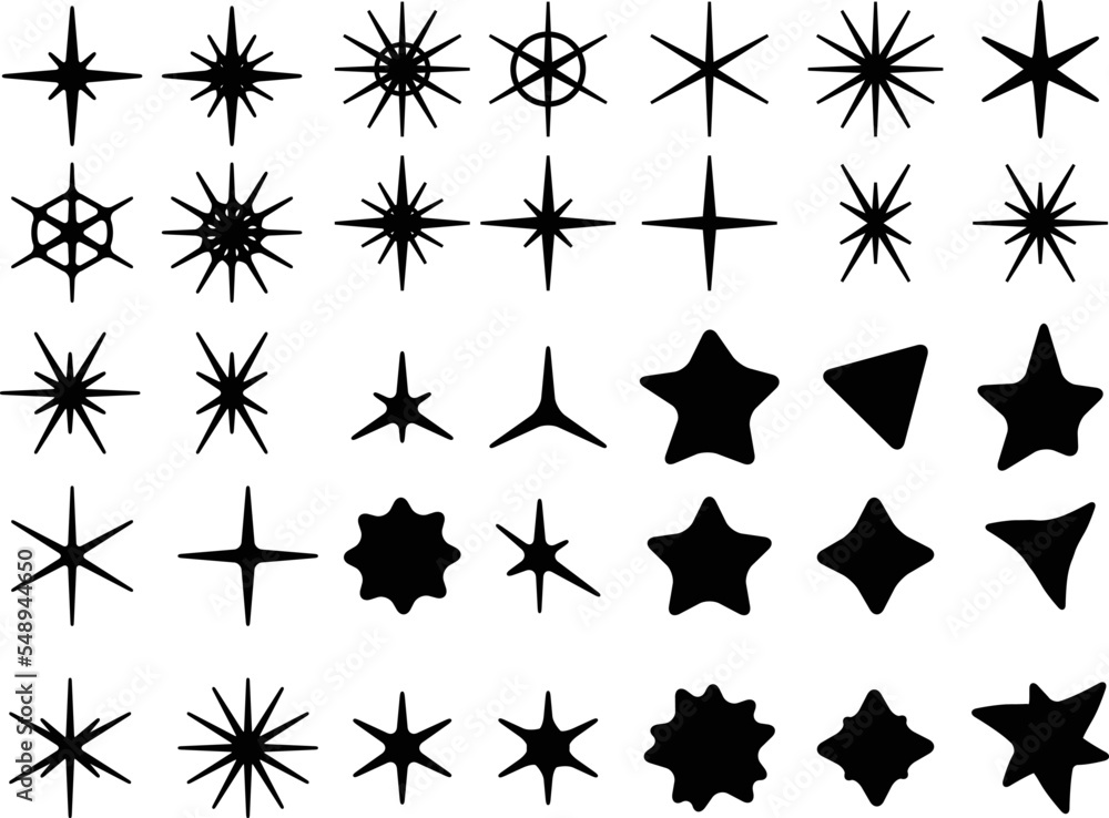 Isolated on a white background star symbols. Isolated on a white background star symbols.