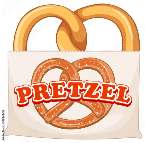 Pretzel bread in paper bag