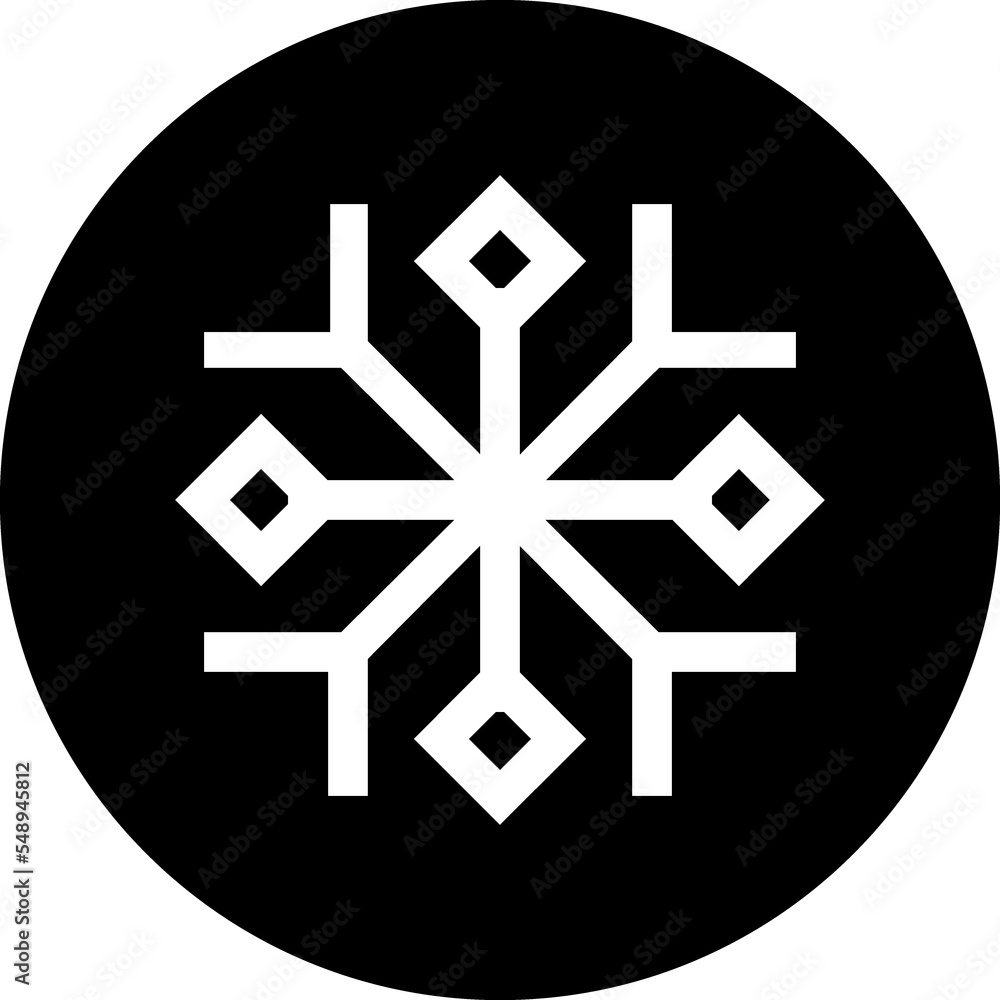 Obraz premium Snowflake line icon