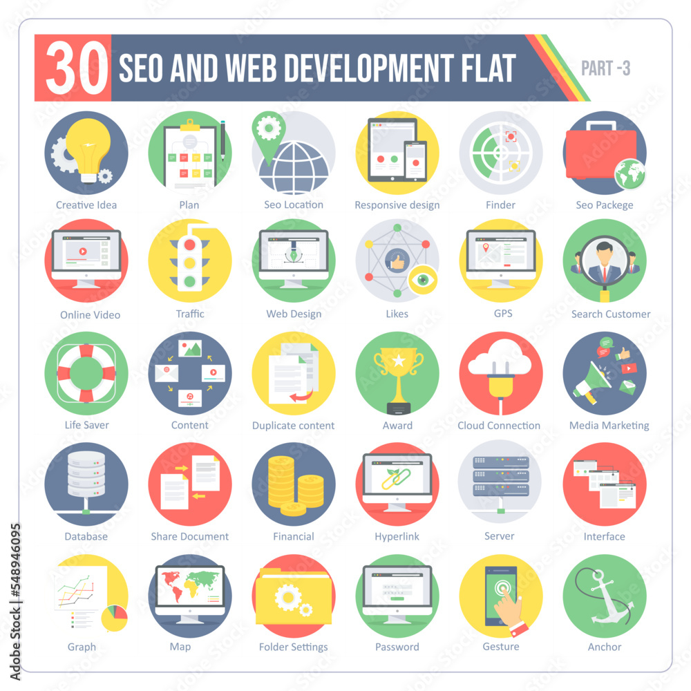 A set of 30 icons for SEO and Website including webpage,WebLink,Responsive web A set of 30 icons for SEO and Website including webpage,WebLink,Responsive web