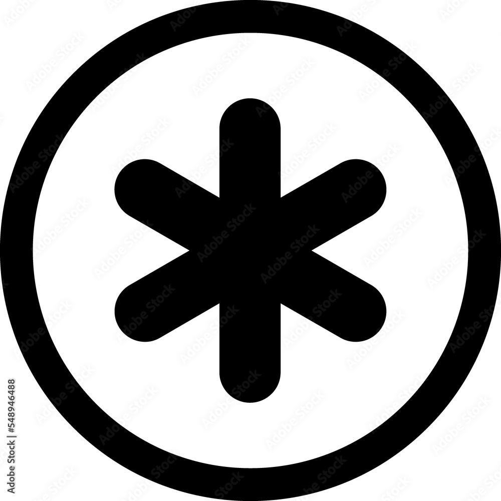 Fototapeta premium Snowflake line icon