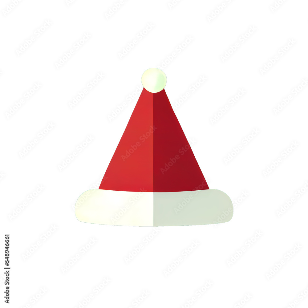 Flat Christmas Santa Claus Hat cartoon wallpaper. Modern flat design in winter. Minimalist winter Flat Christmas Santa Claus Hat cartoon wallpaper. Modern flat design in winter. Minimalist winter