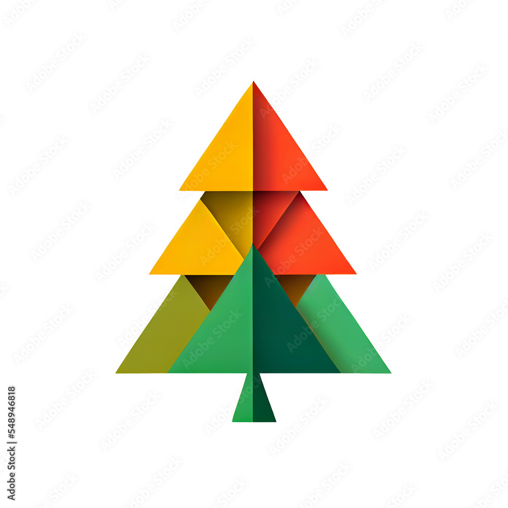 Flat Christmas tree cartoon wallpaper. Modern flat design in winter. Minimalist winter wallpapers Flat Christmas tree cartoon wallpaper. Modern flat design in winter. Minimalist winter wallpapers