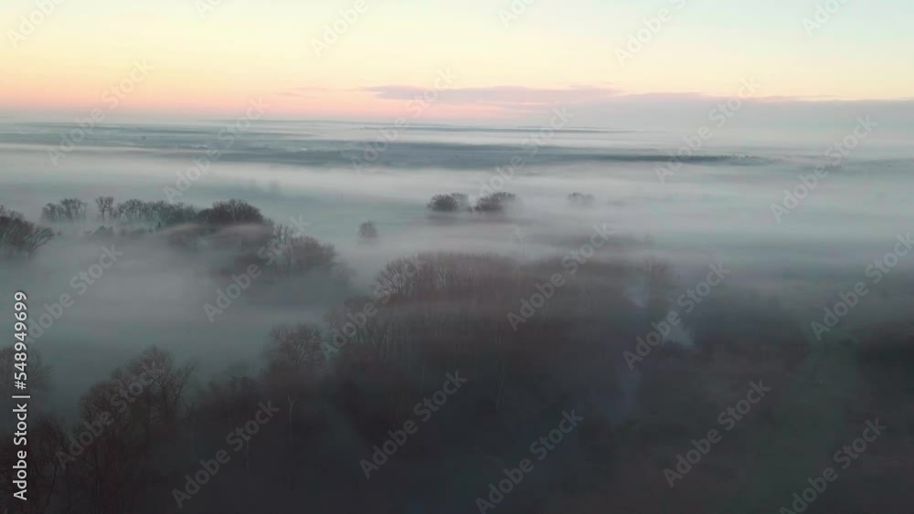 Misty morning over fields Misty morning over fields