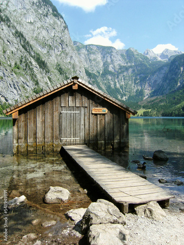 Fischerhütte am Obersee in Bayern