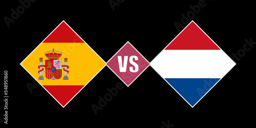 Spain vs Netherlands flag concept. Vector illustration. Free Download Spain vs Netherlands flag concept. Vector illustration. - GFXLoad