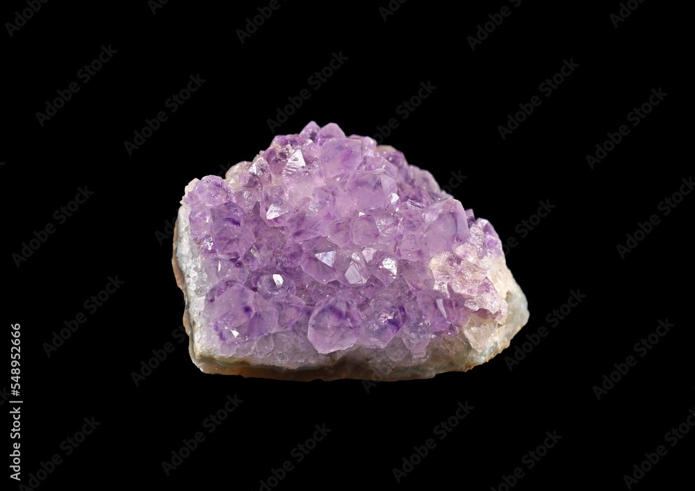 Raw amethyst crystal stone on black background. Raw amethyst crystal stone on black background.