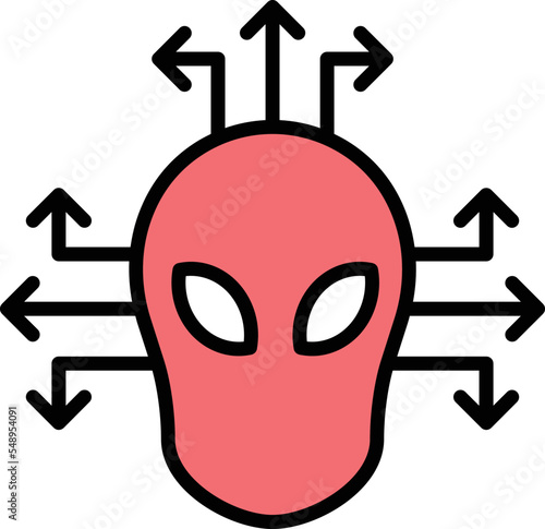 Alien faceVector Icon which is suitable for commercial work and easily modify or edit it
 photo