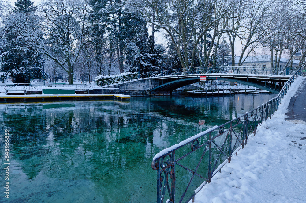 Winter on the Annecy Lake, France