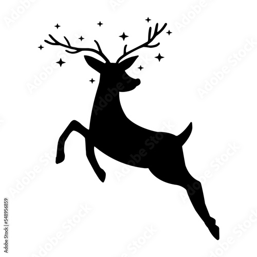 Christmas deer icon vector. Christmas reindeer illustration sign collection. Animal symbol or logo.