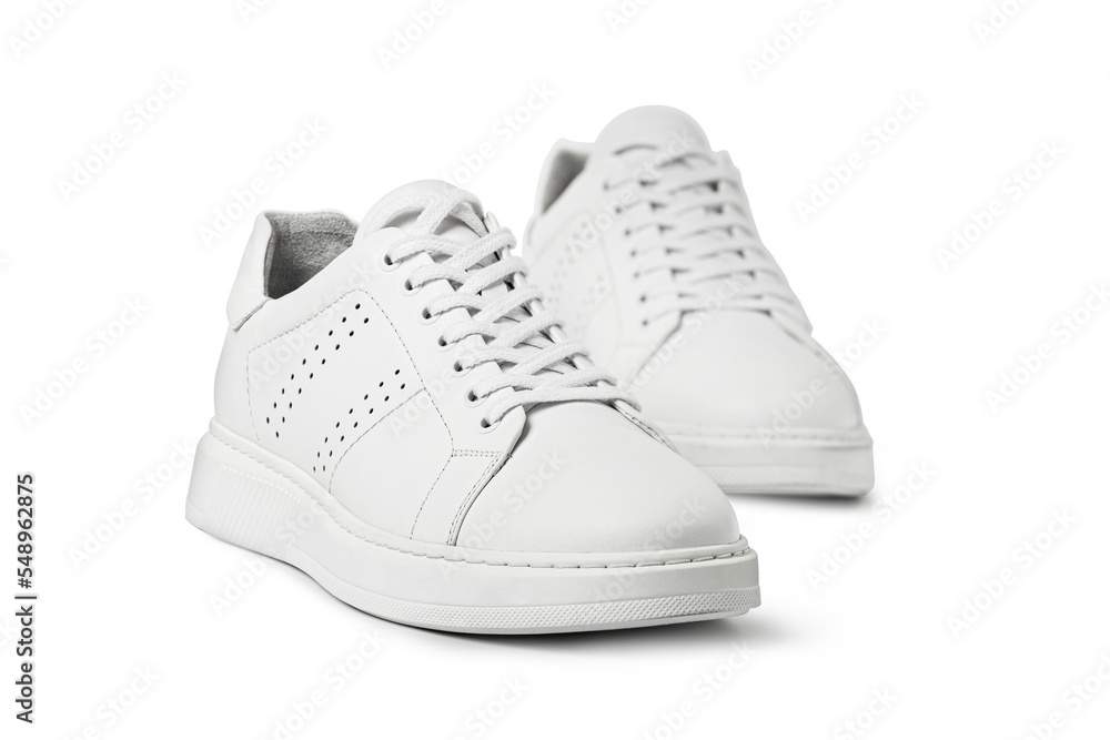 Full White Sneakers isolated on transparent background Full White Sneakers isolated on transparent background