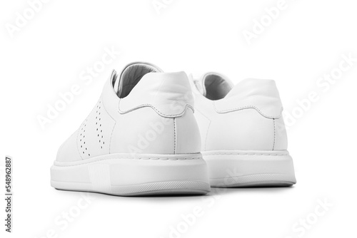Full White Sneakers isolated on transparent background