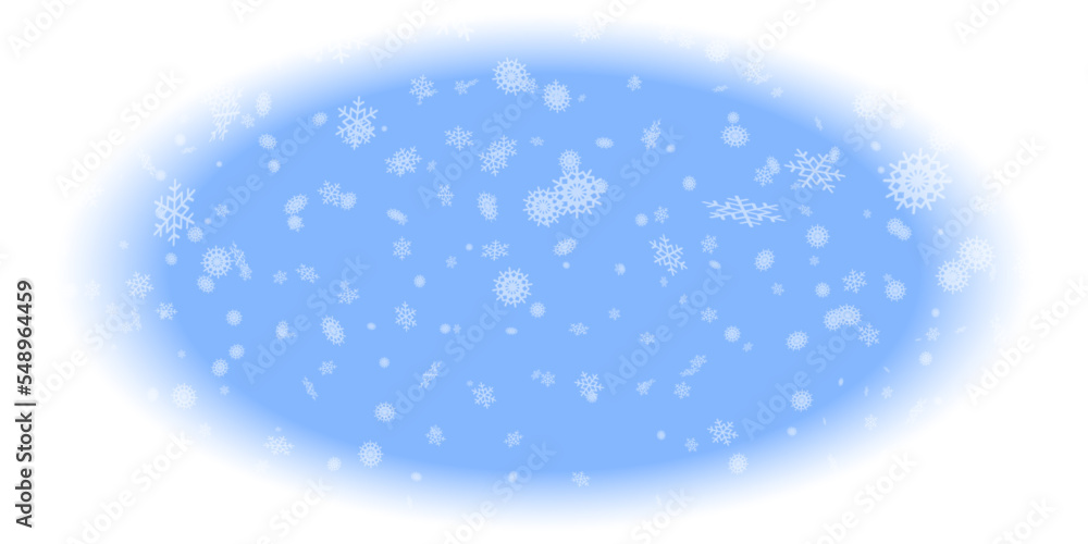 Winter background with snowflakes. Snowfall as frame for text Winter background with snowflakes. Snowfall as frame for text
