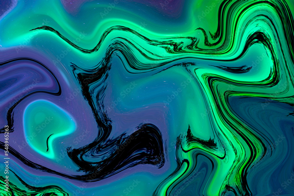 Abstract wave psychedelic background with neon glitched stains, polarization effect. Bright horizontal background for wallpaper, poster, card, invitation, website. Modern painting handmade backdrop Abstract wave psychedelic background with neon glitched stains, polarization effect. Bright horizontal background for wallpaper, poster, card, invitation, website. Modern painting handmade backdrop