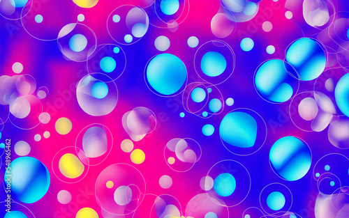 Purple and blue bubbles. Abstract background. Wallpaper. Abstract art with bubbles.