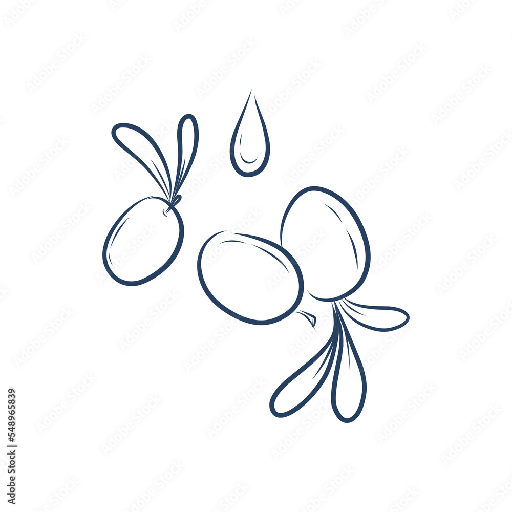 Olive line icon, outline vector sign, linear pictogram isolated on white. logo illustration Olive line icon, outline vector sign, linear pictogram isolated on white. logo illustration