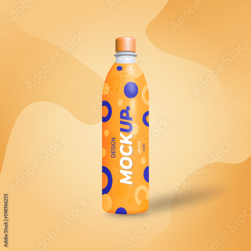 Realistic Cosmetic bottle can sprayer container. Template For Mock up for brand template. vector