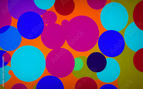 Colorful abstract wallpaper illustration, circles.