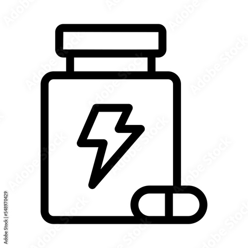 supplement line icon illustration vector graphic
