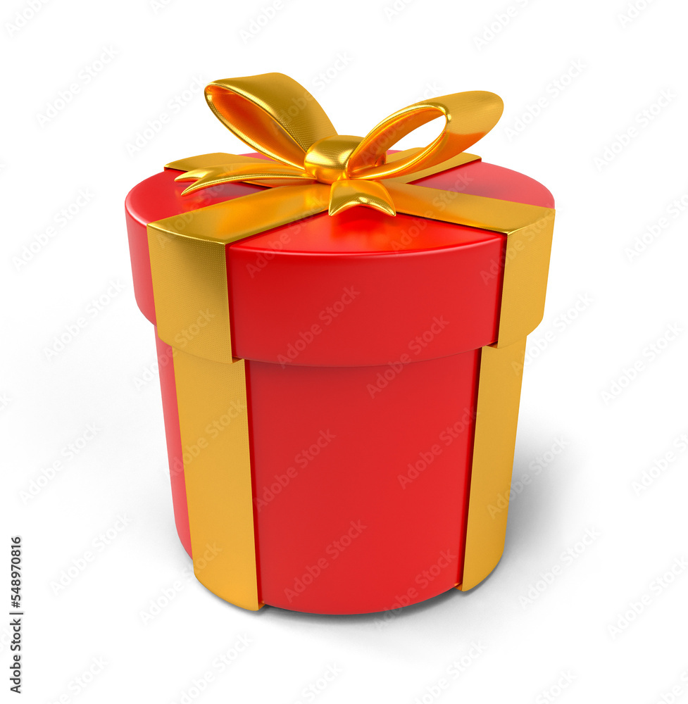 Christmas gift box in cartoon 3d render Christmas gift box in cartoon 3d render