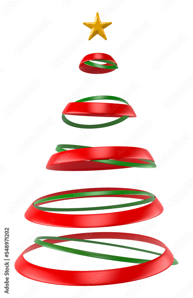 Christmas tree in 3d render cartoon Christmas tree in 3d render cartoon
