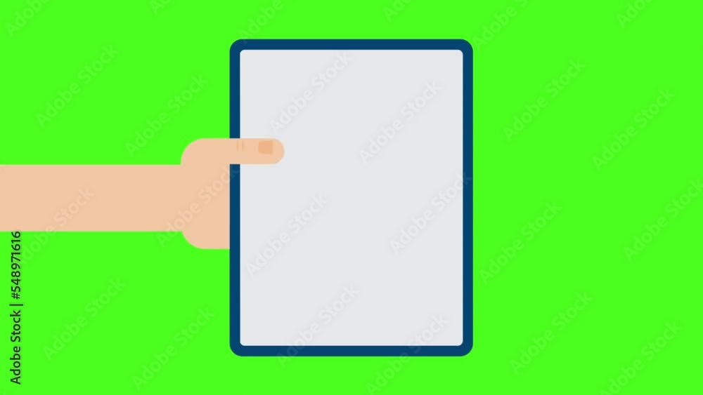 Animated Tablet Mockups With Green Screens background. Modern Animated