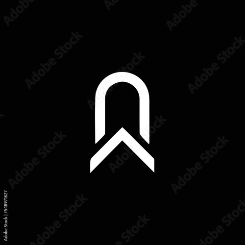 NA AN Logo Design, Creative Minimal Letter AN NA Monogram