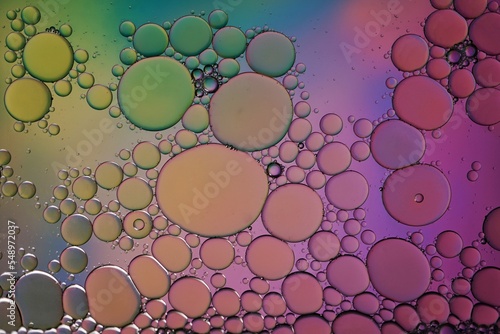 Wallpaper Mural multicolored oil circles on the water, abstract background Torontodigital.ca