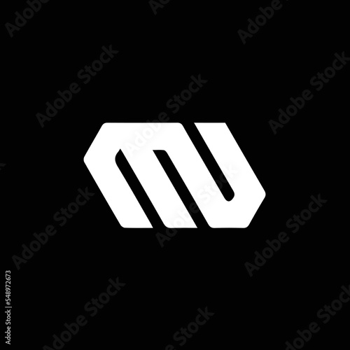 MU MU Logo Design, Creative Minimal Letter MU MU Monogram