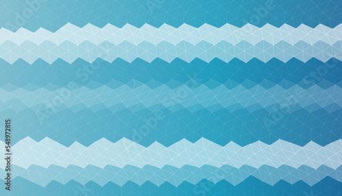 Fondo de olas de triángulos sobre degradado azul