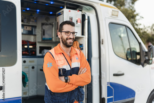 portrait of a smiling paramedic