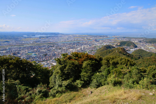 本丸跡からの眺望・北・北西方面・鳥取城跡（鳥取県・鳥取市）