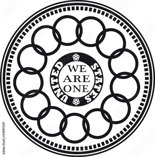 American fugio cent coin vector design