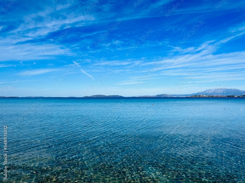 blue seascape, blue sea and blue sky, natural background blue seascape, blue sea and blue sky, natural background