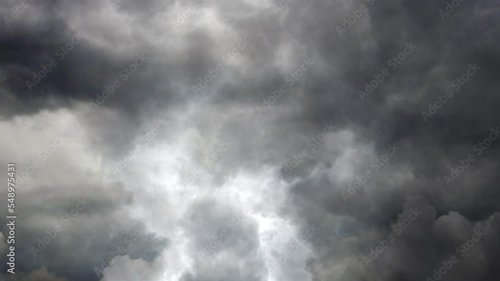 4k dark clouds and several lightning bolts. 4k dark clouds and several lightning bolts.