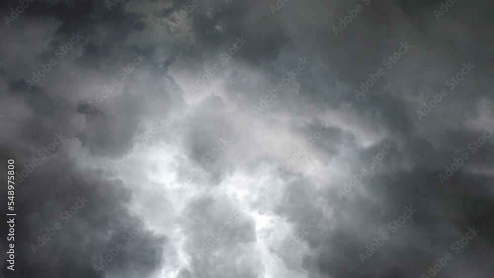 dark cumulonimbus clouds and Lighting in dark sky. dark cumulonimbus clouds and Lighting in dark sky.