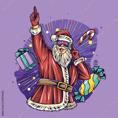 Christmas Santa Claus Dancing On Christmas Eve