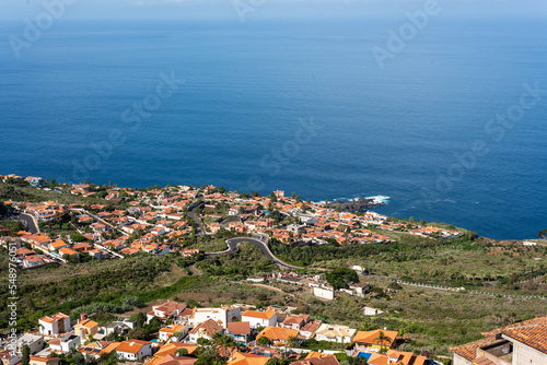 Panoramic view of the coast in Tenerife island. Canary Islands. Spain.