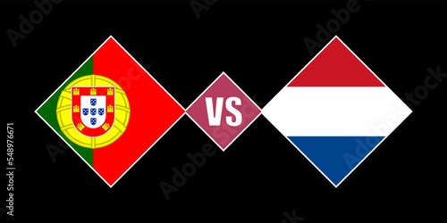Portugal vs Netherlands flag concept. Vector illustration. Free Download Portugal vs Netherlands flag concept. Vector illustration. - GFXLoad