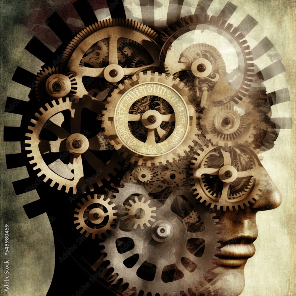 Mind with gears turning. Idea generation. Knowledge. Innovation. Mind with gears turning. Idea generation. Knowledge. Innovation.