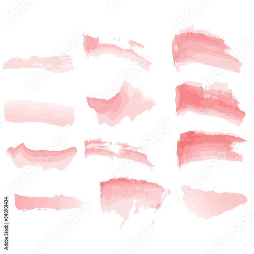 watercolor brush set background vector