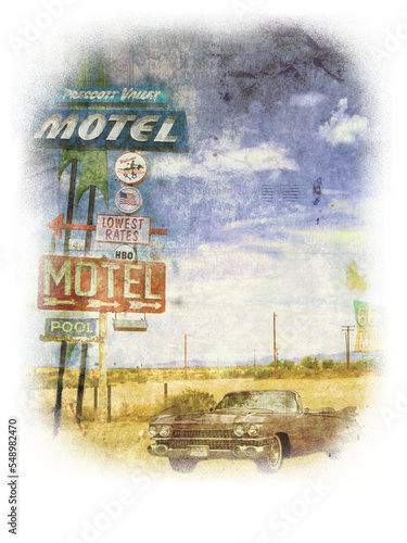 Abstract Design print on plain ground 