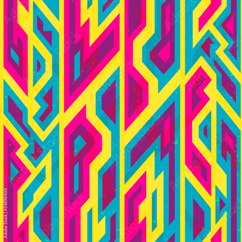 futuristic geometric seamless pattern