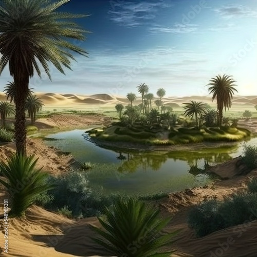 An oasis in the middle of a desert. © ECrafts