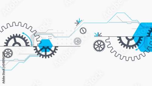 Abstract technology background. Cogwheels ART theme. Vector illustration